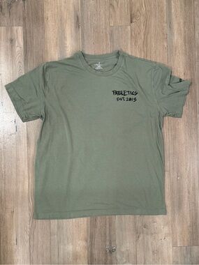Fabletics Men's Olive Green Graphic Crewneck Tee